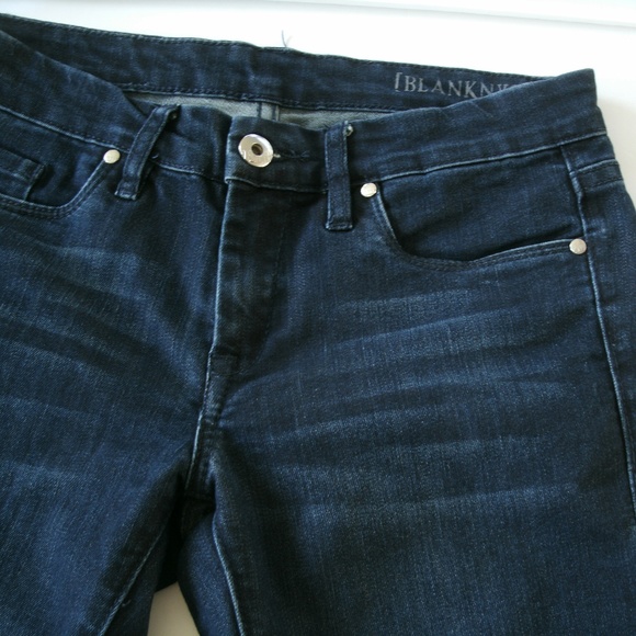 BLANK NYC Jeans Skinny Exposed Ankle Zipper Dark Wash Size 27 Cotton Spandex - Picture 3 of 14